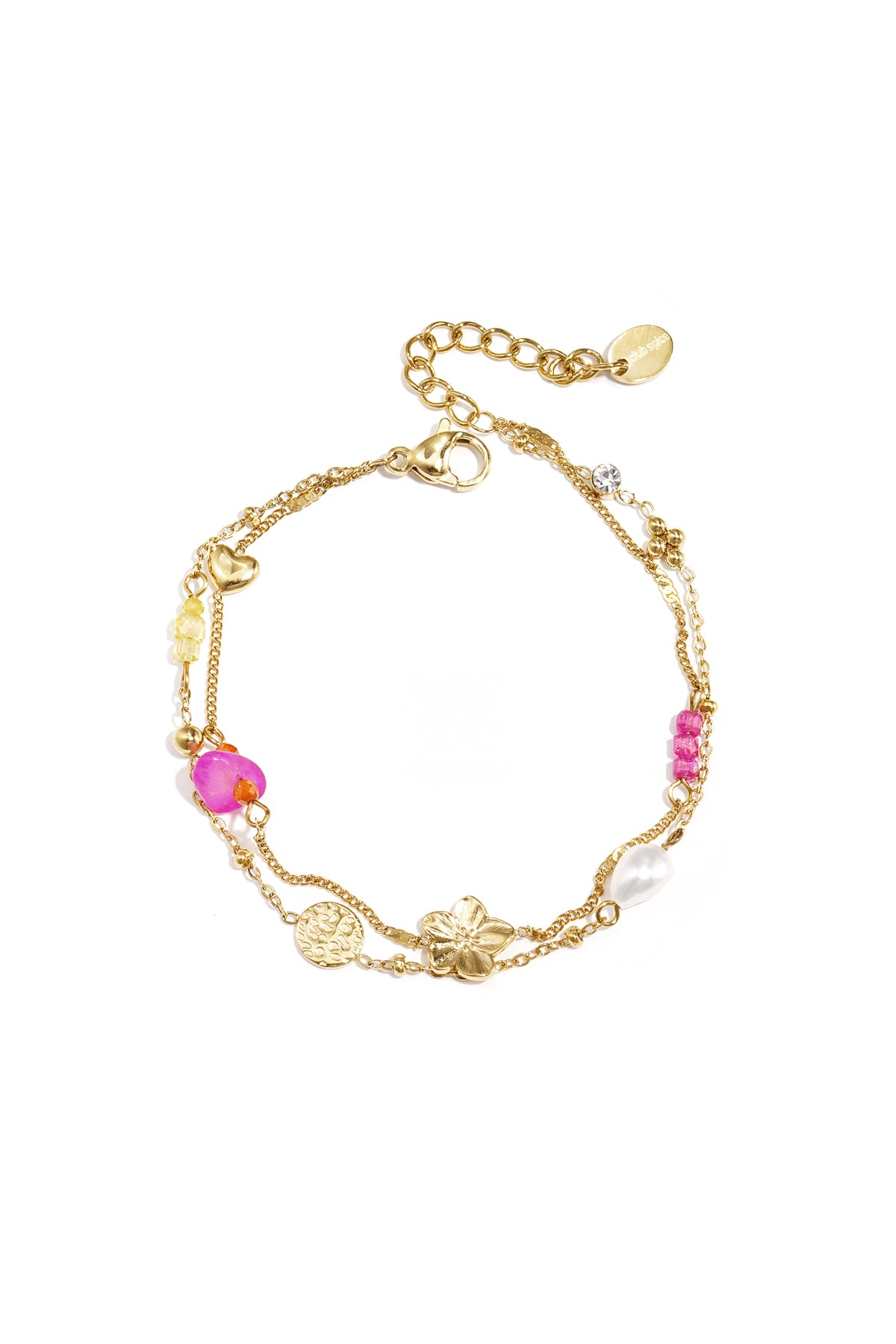 Charm-Armbänder mit Steinen, Perlen und Münzen