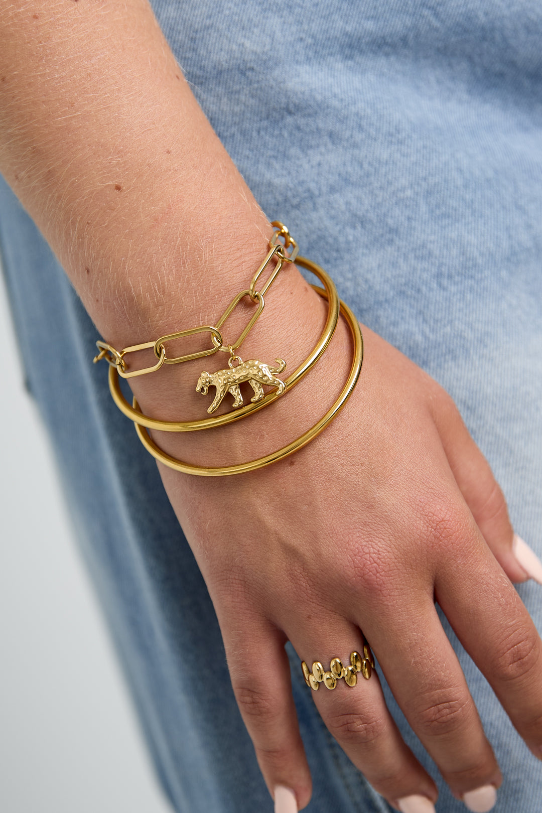 Edelstahl-Charm-Armbänder, Tiermotiv, schlichte Alltagsserie, Damenschmuck