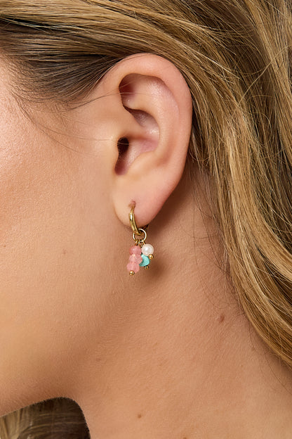 Earrings with hanging beads