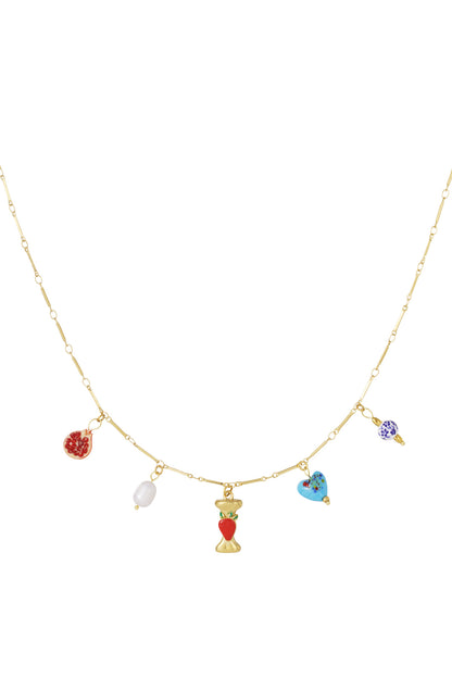 Happy Initials necklace with charms