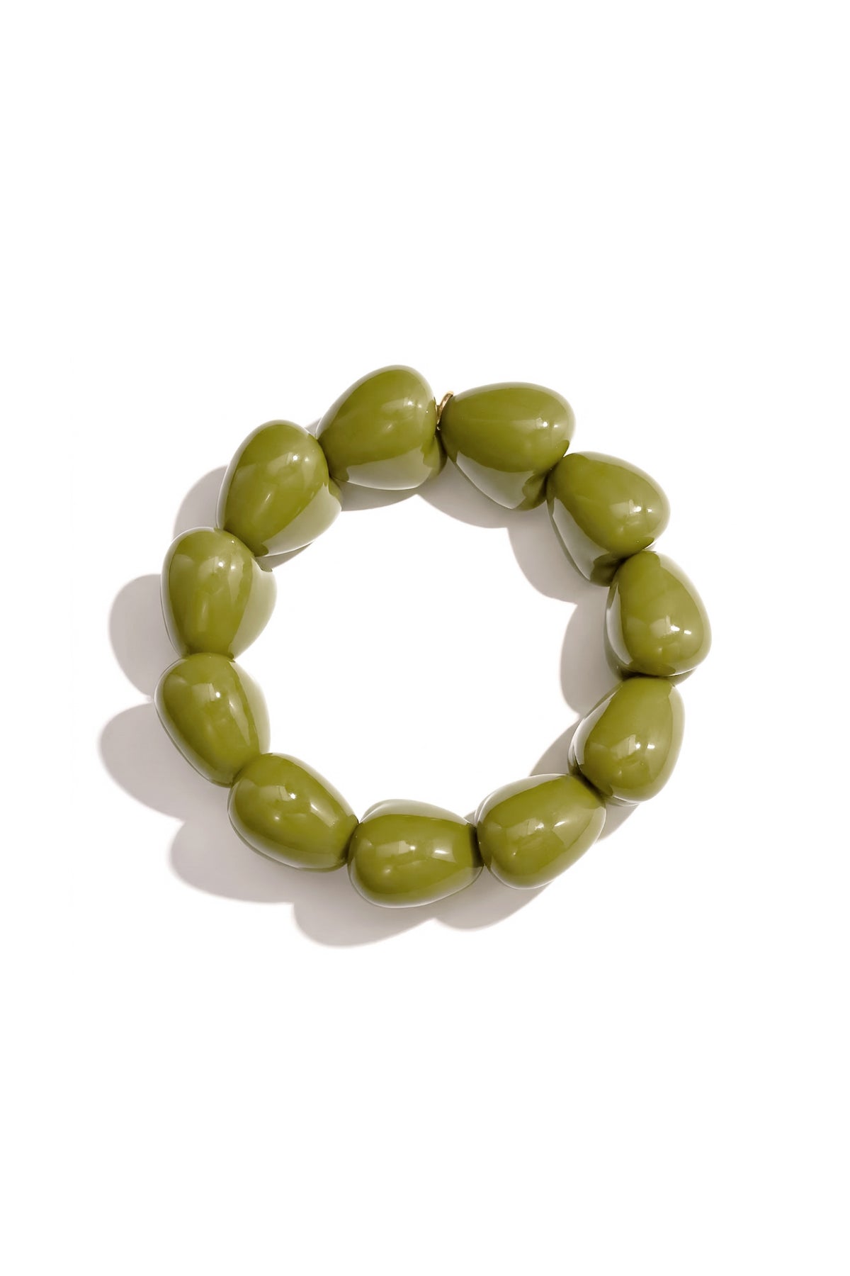 Armband mit großem Herz aus 11 Perlen