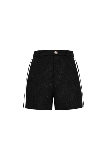 Woven Polyester Fiber Women's Shorts Elegant Plaid Fall/Winter