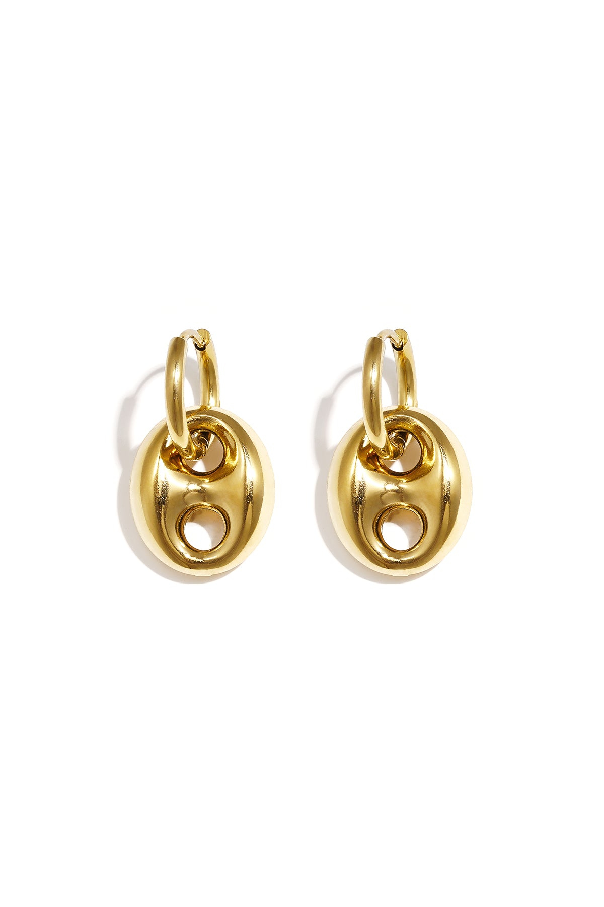 Ohrhänger aus Edelstahl, unregelmäßige Form, lässig-schlichte Serie, Damenschmuck