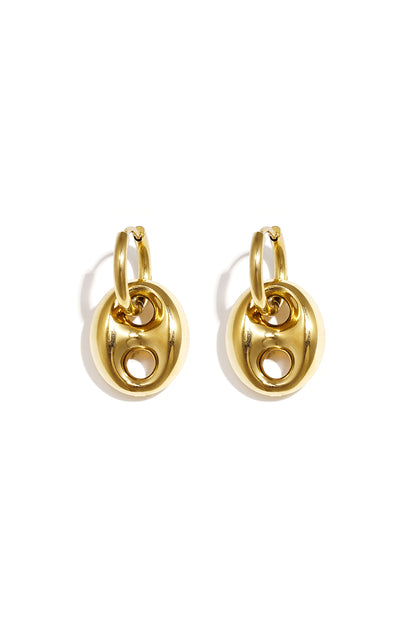 Ohrhänger aus Edelstahl, unregelmäßige Form, lässig-schlichte Serie, Damenschmuck