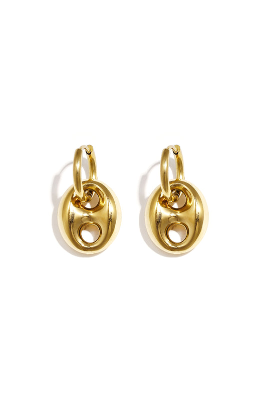 Ohrhänger aus Edelstahl, unregelmäßige Form, lässig-schlichte Serie, Damenschmuck