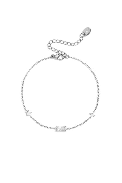 Edelstahl-Charm-Armbänder, Stern, Casual Daily Simple Serie, Damenschmuck