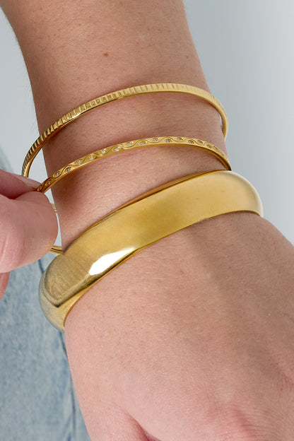Stainless Steel Bangles Geometric Casual Daily Simple Series Women's jewelry