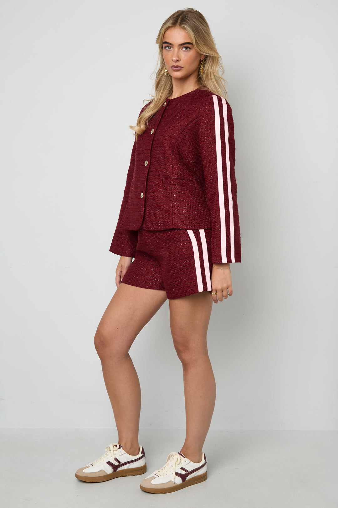 Woven Polyester Fiber Women's Shorts Elegant Plaid Fall/Winter