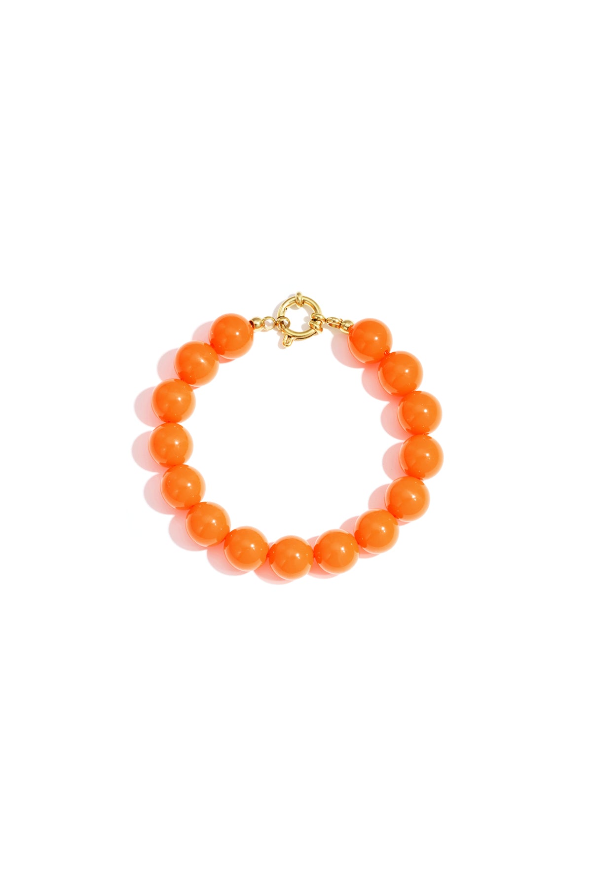 Necklace with medium beads and front closure-12mm