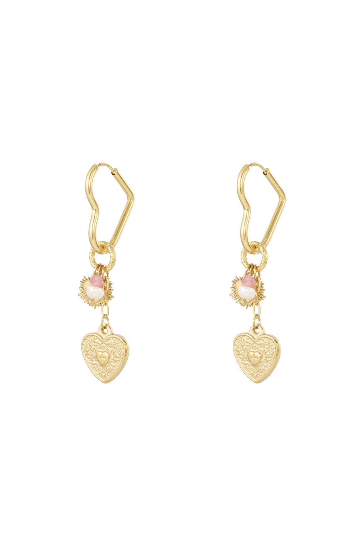 Stainless Steel Drop Earrings Heart Casual Daily Simple Series Women's jewelry
