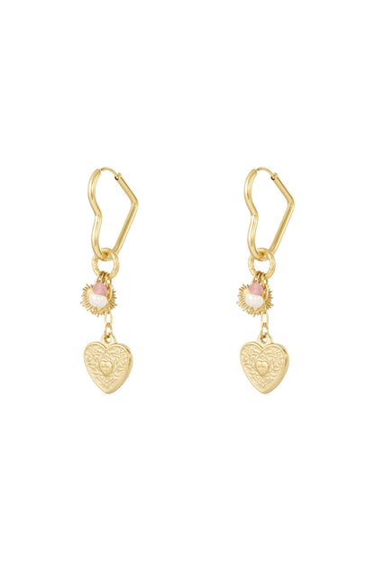 Stainless Steel Drop Earrings Heart Casual Daily Simple Series Women's jewelry