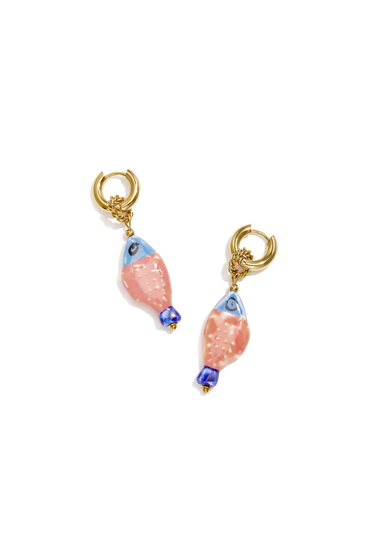 Ohrringe aus Keramikperlen, Fischmotiv, romantische Serie, Damenschmuck