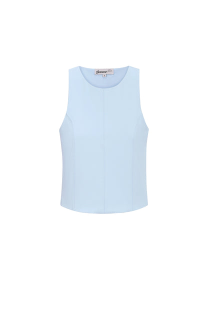Knitted Nylon Women's Sleeveless Top Spring/Summer Basic Solid Color