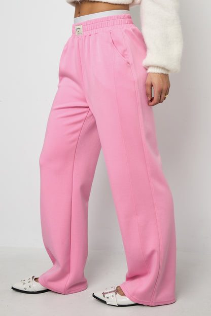 Polyester fiber (polyester) Straight pants Solid color Sporty All Fit  Clothes