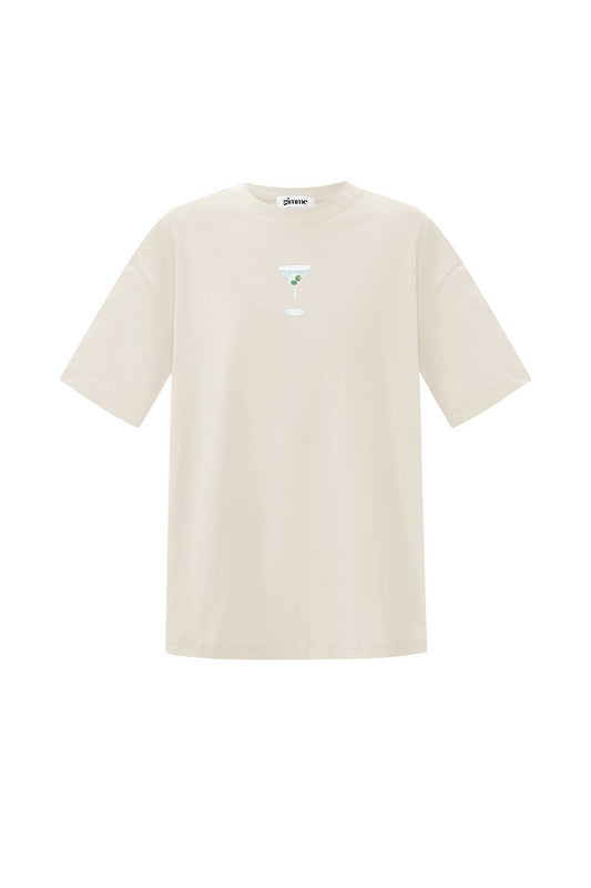 Cotton Knitted Women's T-shirt Casual Letters