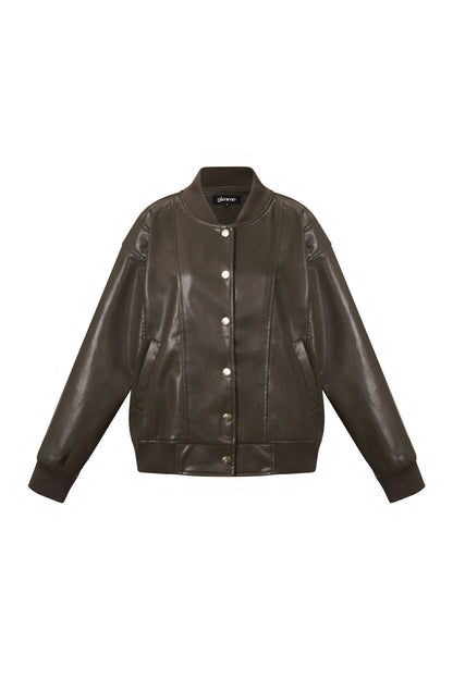 Woven Polyester Fiber Women's Bomber Jacket Fall/Winter Street Style