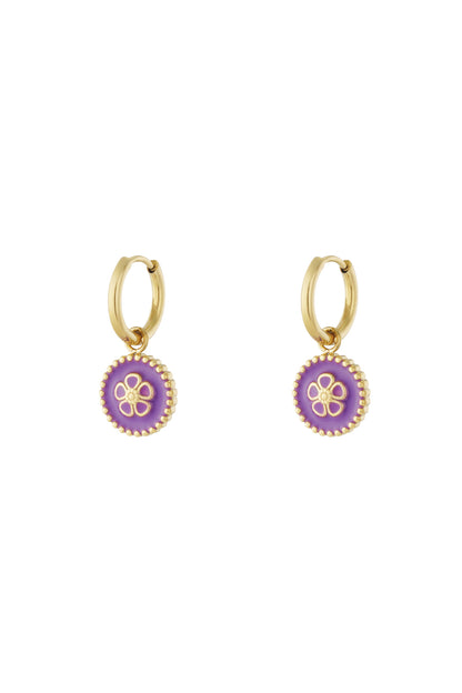 Stainless Steel Drop Earrings Flower Casual Daily Simple Series Women's jewelry