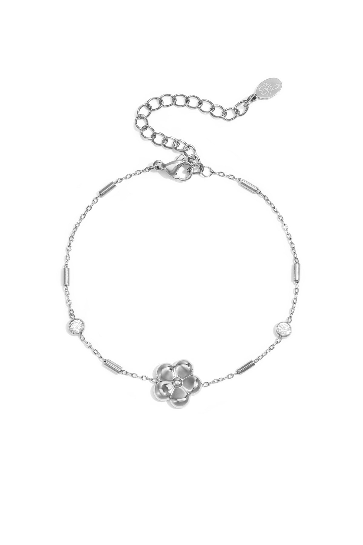 Edelstahl-Charm-Armbänder, Blumenmuster, schlichte Alltagsserie, Damenschmuck