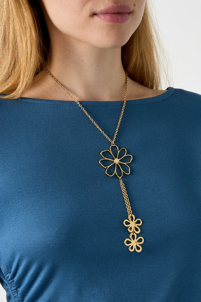 Edelstahl-Anhänger, Blumen-Serie „Schlicht und alltagstauglich“, Damenschmuck