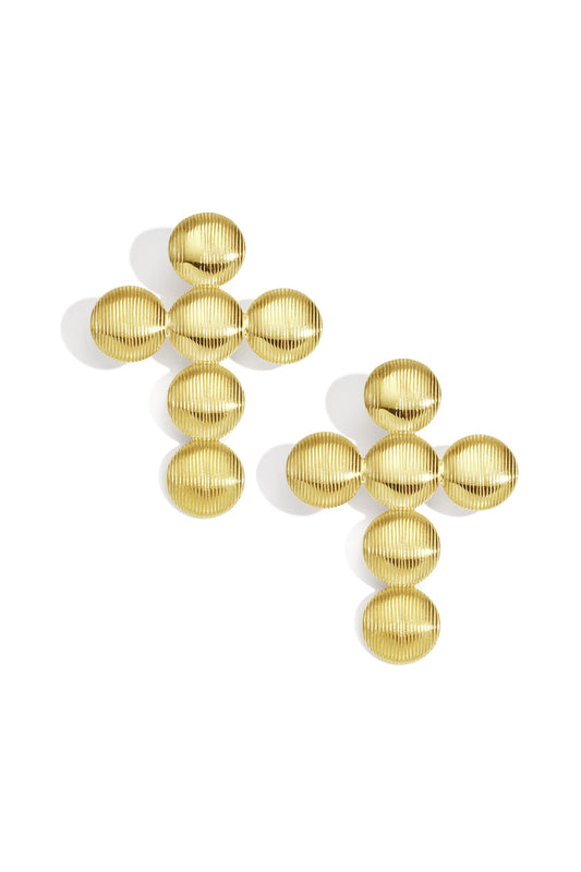 Stainless Steel Stud Earrings Cross Casual Daily Simple Series Women's jewelry