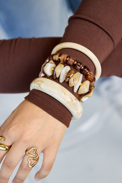 Acryl-Perlenarmbänder, schlichte Alltags-Serie, Damenschmuck