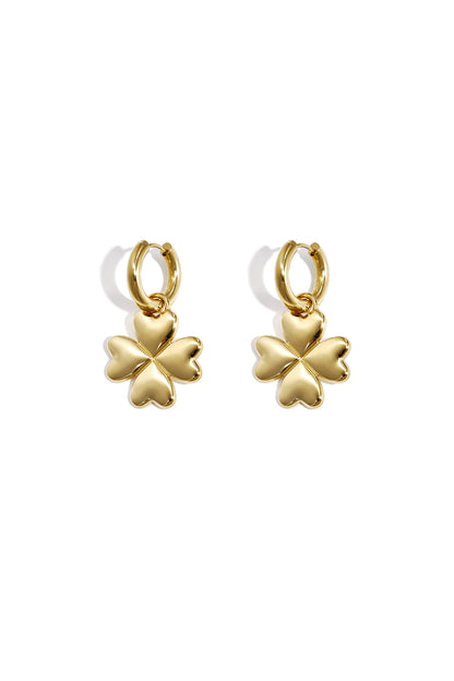 Earrings with clover charm