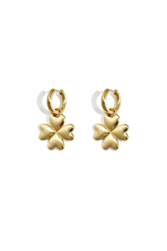 Earrings with clover charm