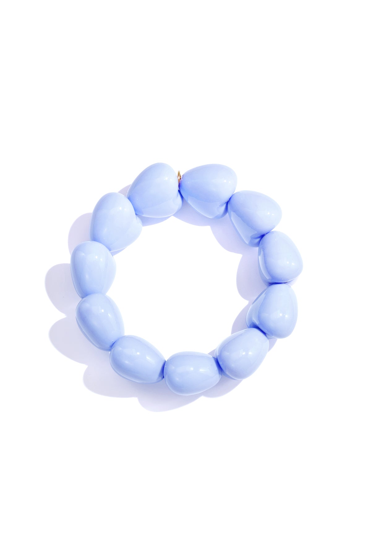 Armband mit großem Herz aus 11 Perlen
