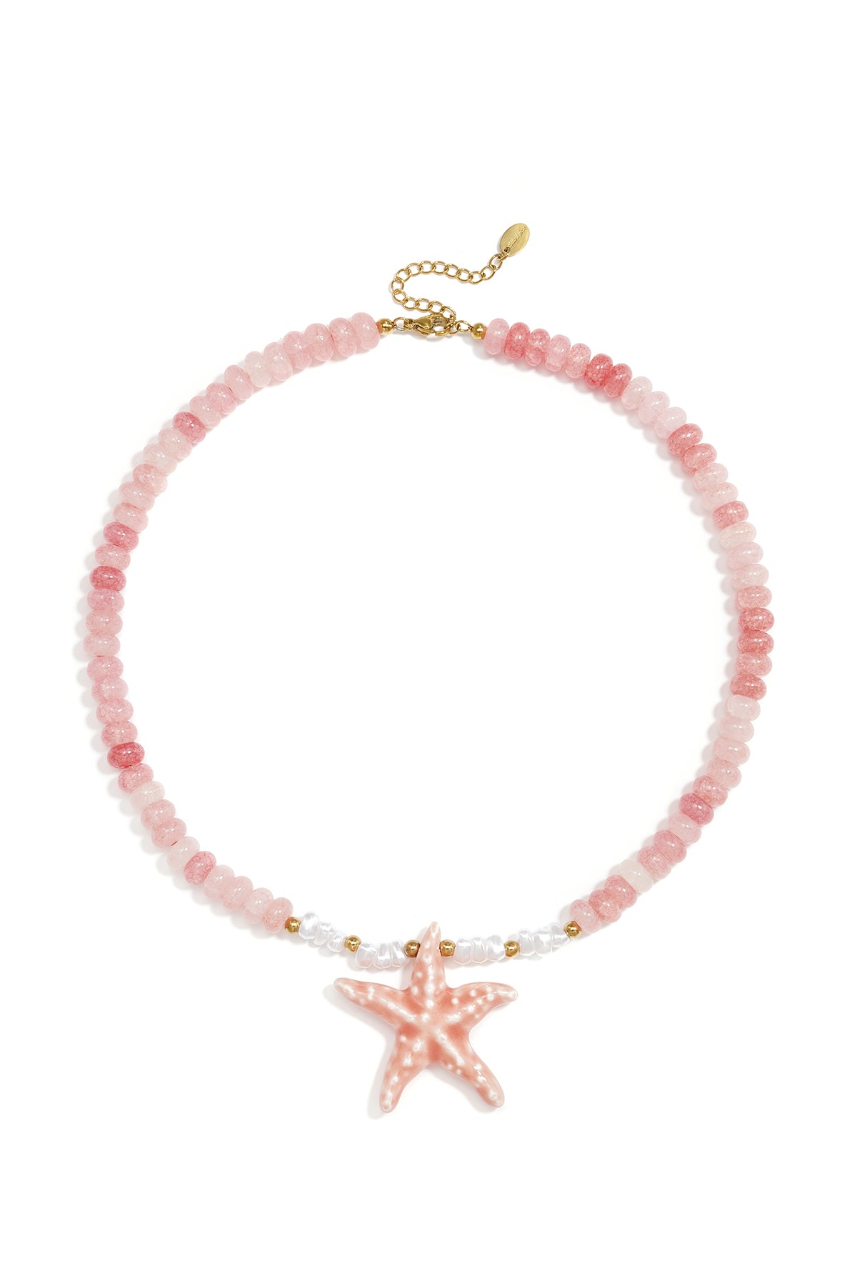 Halsketten aus Glasperlen, Seestern-Motiv, Urlaubs-/Strand-Romantik-Serie, Damenschmuck