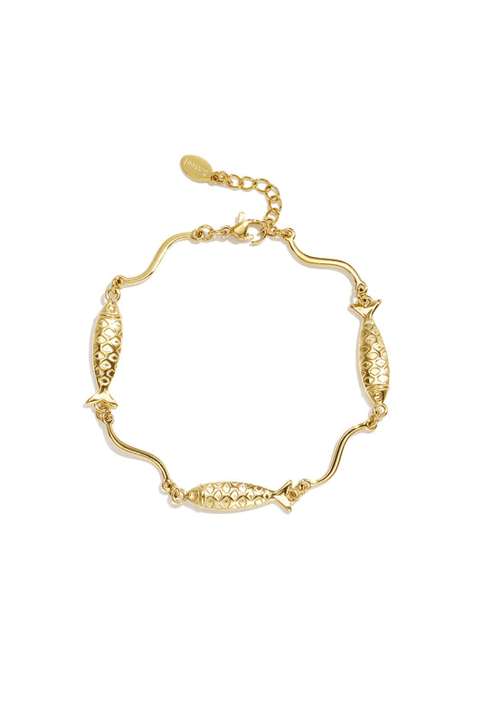 Edelstahl-Kettenarmbänder, Fisch-Design, schlichte Alltagsserie, Damenschmuck