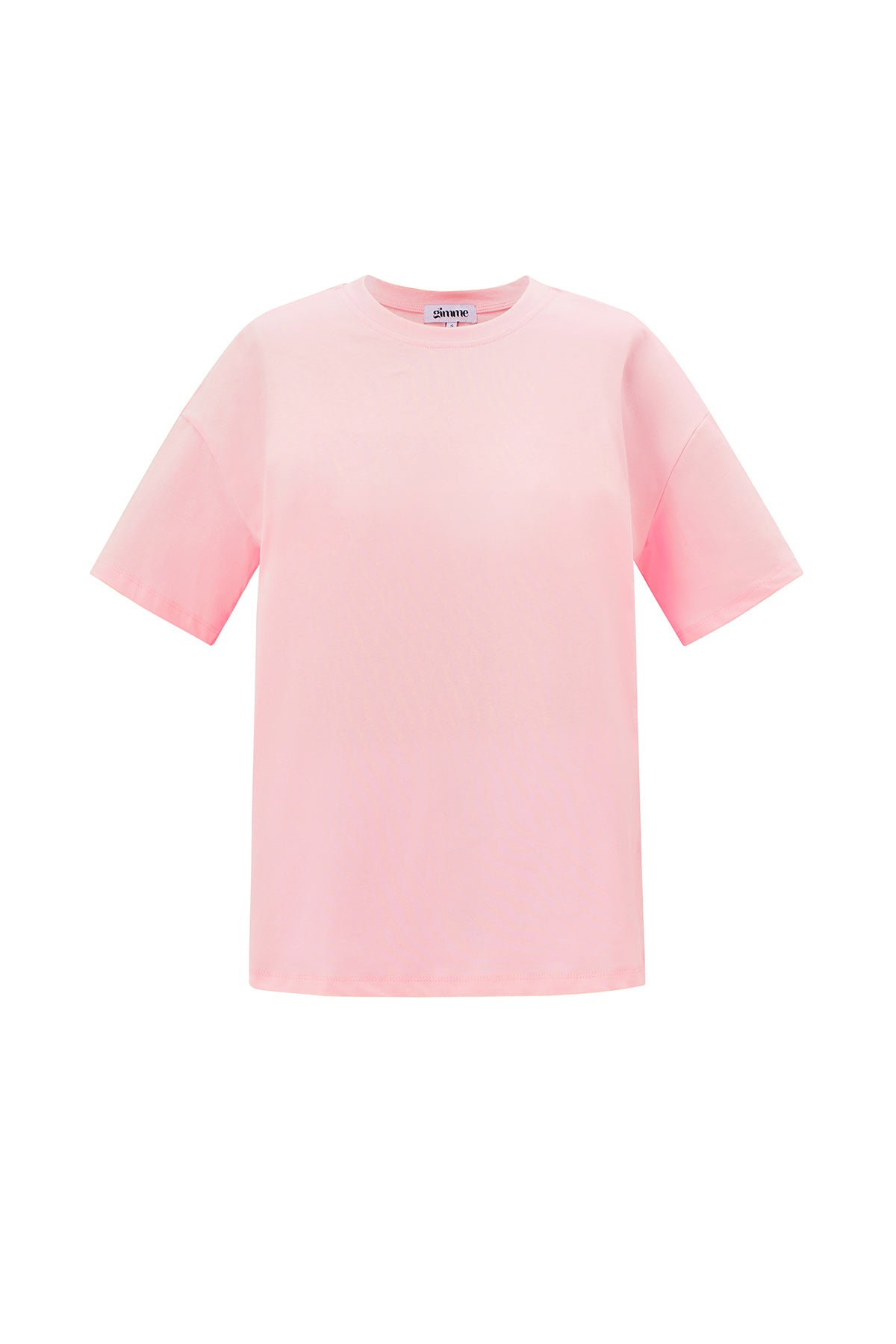 Cotton Knitted Women's T-shirt Casual Solid Color