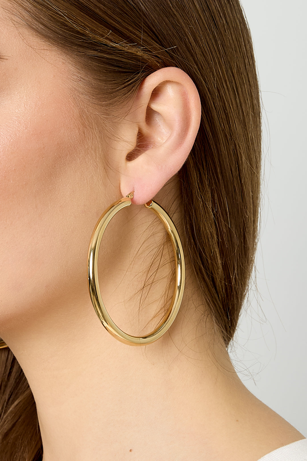 Edelstahl-Creolen, Casual Daily Simple Serie, Damenschmuck