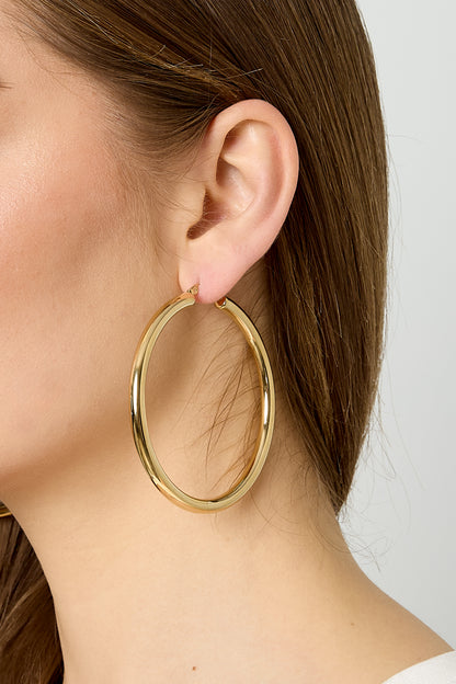 Edelstahl-Creolen, Casual Daily Simple Serie, Damenschmuck