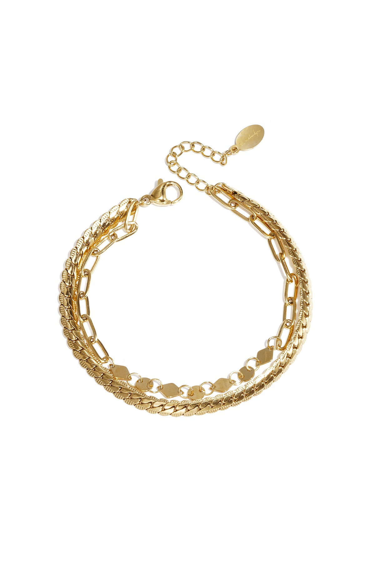 Doppellagiges Armband aus Edelstahl