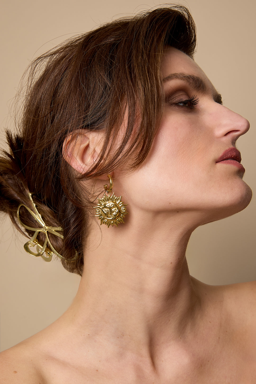 Stainless Steel Drop Earrings sun Casual Daily Simple Series Women's jewelry